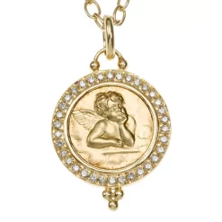 Deals 🧨 Temple St. Clair 18K Gold 16mm Angel Pendant With Diamond Pavé 🎉 -Temple St. Clair Elegant Store unnamed file 105
