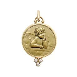 Best deal 🧨 Temple St. Clair 18K Gold 16mm Angel Pendant With Diamonds Gold/white 🥰