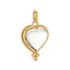 Brand new 🌟 Temple St. Clair 18K Yellow Gold Classic Rock Crystal & Diamond Medium Heart Pendant White/gold 🎉