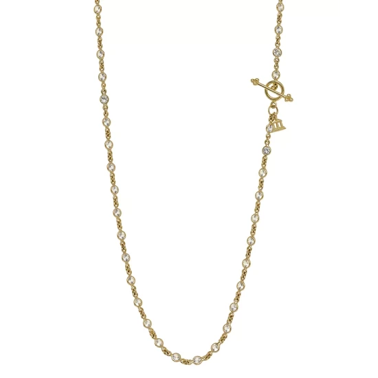 Cheap ๐ Temple St. Clair 18K Yellow Gold Classic Chain With Faceted White Sapphires, 18'' Gold/white ๐ 3 Cheap ๐ Temple St. Clair 18K Yellow Gold Classic Chain With Faceted White Sapphires, 18'' Gold/white ๐