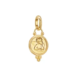 Brand new 👏 Temple St. Clair 18K Yellow Gold Angel Pendant And Extra Small Oval Chain 🔔