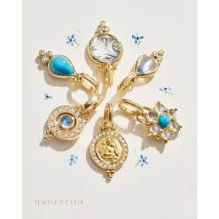 Buy ✨ Temple St. Clair 18K Yellow Gold Blue Moonstone & Turquoise Stella Amulet 🎉 -Temple St. Clair Elegant Store unnamed file 183