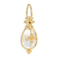 Deals ❤️ Temple St. Clair 18K Yellow Gold Classic Bee Crystal & Diamond Amulet 🤩