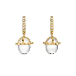 Cheapest 🌟 Temple St. Clair 18K Yellow Gold Crystal & Diamond Granulated Drop Earrings White/gold 👍
