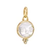 Hot Sale ✔️ Temple St. Clair 18K Yellow Gold Medium Carved Crystal Moonface Pendant With Diamonds White/gold 🎉