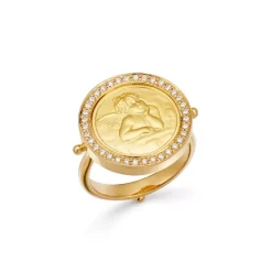 Hot Sale 😀 Temple St. Clair 18K Yellow Gold Angel Diamond Ring White/gold 🥰
