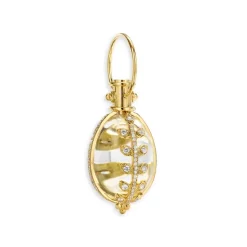 Brand new 🛒 Temple St. Clair 18K Yellow Gold CL Crystal & Diamond Amulet Pendant ⌛