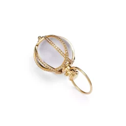 Flash Sale 🔔 Temple St. Clair 18K Yellow Gold Diamond Pavé Interlocking O Rock Crystal Amulet Pendant - 150th Anniversary Exclusive White/gold 🔥 -Temple St. Clair Elegant Store unnamed file 239