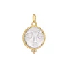 Coupon 😉 Temple St. Clair 18K Yellow Gold Large Carved Crystal Moonface Pendant With Diamonds White/gold ⌛
