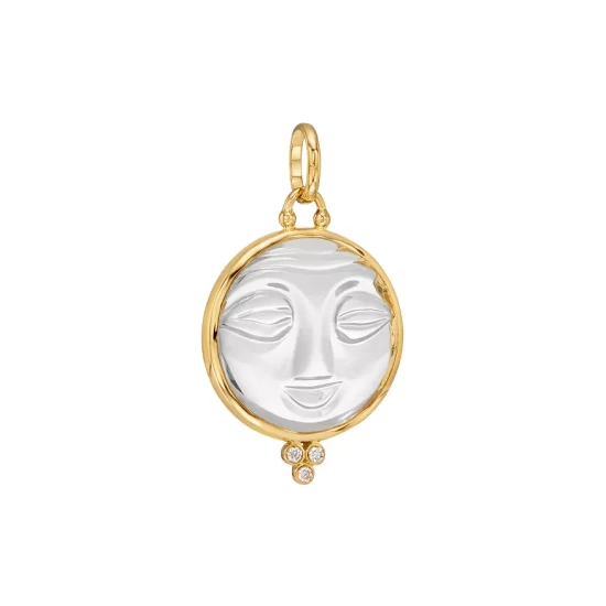 Coupon ๐ Temple St. Clair 18K Yellow Gold Large Carved Crystal Moonface Pendant With Diamonds White/gold โ 3 Coupon ๐ Temple St. Clair 18K Yellow Gold Large Carved Crystal Moonface Pendant With Diamonds White/gold โ