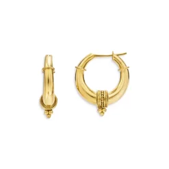 Discount ⭐ Temple St. Clair 18K Yellow Gold Florence86 Beaded Hellenistic Hoop Earrings ⭐
