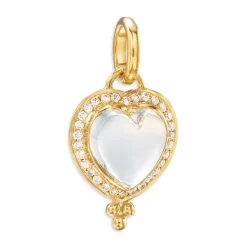 Coupon 🧨 Temple St. Clair 18K Rock Crystal & Diamond Heart Pendant Gold 🤩
