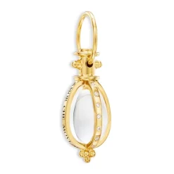 Buy 🛒 Temple St. Clair 18K Yellow Gold Celestial Oval Crystal & Diamond Astrid Amulet Pendant 🛒