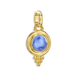 Discount ❤️ Temple St. Clair 18K Yellow Gold Classic Iolite & Diamond Pendant Blue/gold 🧨