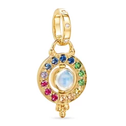 Best reviews of ✔️ Temple St. Clair 18K Yellow Gold Celestial Multi-Gemstone Orbital Pendant 🧨