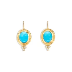Buy โ๏ธ Temple St. Clair 18K Yellow Gold Turquoise & Diamond Drop Earrings Gold/blue ๐คฉ