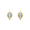 Best deal 😀 Temple St. Clair 18K Yellow Gold Medium Classic Oval Earrings With Blue Moonstone & Diamonds Blue/gold 🥰