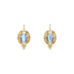 Best deal 😀 Temple St. Clair 18K Yellow Gold Medium Classic Oval Earrings With Blue Moonstone & Diamonds Blue/gold 🥰 -Temple St. Clair Elegant Store unnamed file 280