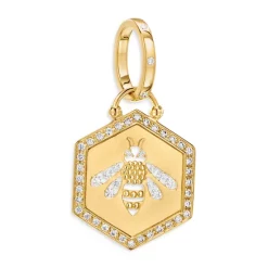 Cheap ✨ Temple St. Clair 18K Yellow Gold Diamond Bee Pendant ⌛