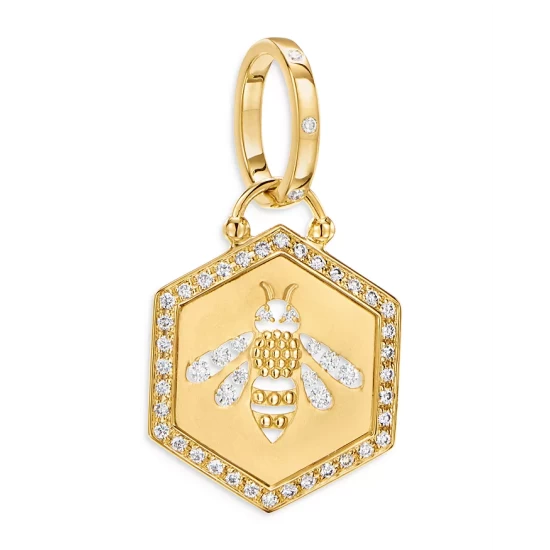 Cheap ✨ Temple St. Clair 18K Yellow Gold Diamond Bee Pendant ⌛ 3 Cheap ✨ Temple St. Clair 18K Yellow Gold Diamond Bee Pendant ⌛