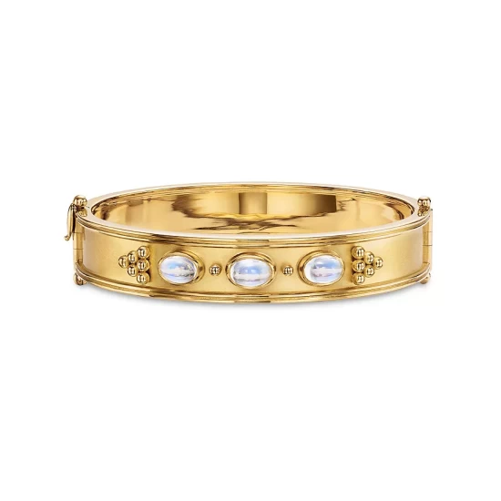 Budget ๐ Temple St. Clair 18K Yellow Gold Classic Blue Moonstone Bangle Bracelet ๐ 3 Budget ๐ Temple St. Clair 18K Yellow Gold Classic Blue Moonstone Bangle Bracelet ๐