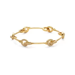 Best Sale 🔥 Temple St. Clair 18K Yellow Gold Celestial Diamond Interlocking Link Bracelet 🥰