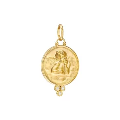 Cheapest ⭐ Temple St. Clair 18K Gold 21mm Angel Pendant With Diamonds Gold/white ✔️ -Temple St. Clair Elegant Store unnamed file 303
