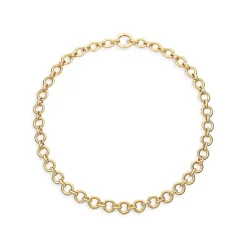 Flash Sale 🤩 Temple St. Clair 18K Yellow Gold Classic Jean D'Arc Graduated Link Collar Necklace, 18" 🥰