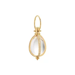 Budget 🔥 Temple St. Clair 18K Yellow Classic Amulet Rock Crystal & Diamond Pendant White/gold 🔥