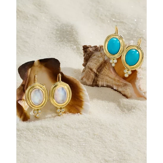 Cheap ๐ฅฐ Temple St. Clair 18K Yellow Gold Classic Temple Drop Earrings With Turquoise & Diamonds โญ 4 Cheap ๐ฅฐ Temple St. Clair 18K Yellow Gold Classic Temple Drop Earrings With Turquoise & Diamonds โญ - Image 2