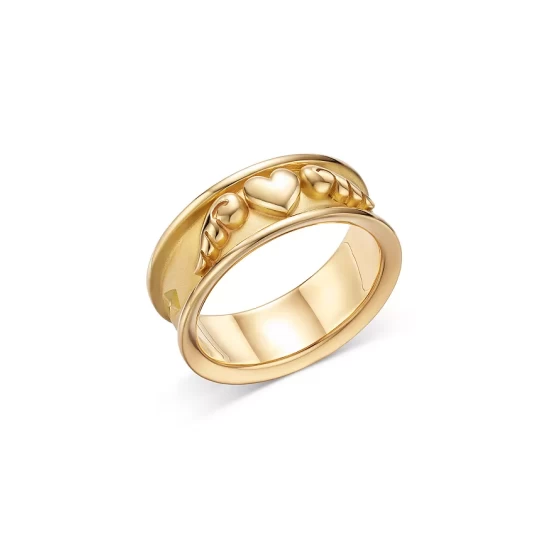 Buy 🛒 Temple St. Clair 18K Yellow Gold Heart & Wings Band 🎁 3 Buy 🛒 Temple St. Clair 18K Yellow Gold Heart & Wings Band 🎁