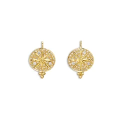 Coupon 🔔 Temple St. Clair 18K Yellow Gold Diamond Sorcerer Earrings 💯