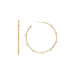 Hot Sale ✨ Temple St. Clair 18K Yellow Gold Large Granulated Hoop Earrings ❤️