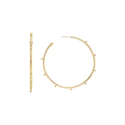 Hot Sale ✨ Temple St. Clair 18K Yellow Gold Large Granulated Hoop Earrings ❤️ -Temple St. Clair Elegant Store unnamed file 330
