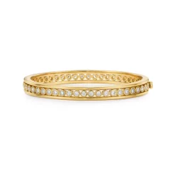 Top 10 🤩 Temple St. Clair 18K Yellow Gold Celestial Diamond Eternity Bangle Bracelet White/gold ✨