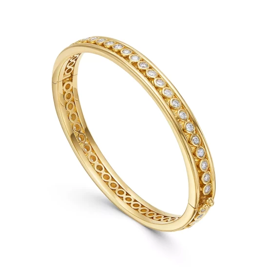 Top 10 🤩 Temple St. Clair 18K Yellow Gold Celestial Diamond Eternity Bangle Bracelet White/gold ✨ 5 Top 10 🤩 Temple St. Clair 18K Yellow Gold Celestial Diamond Eternity Bangle Bracelet White/gold ✨ - Image 3