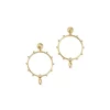 Discount ✔️ Temple St. Clair 18K Yellow Gold Circle Anfora Diamond Earrings 😍