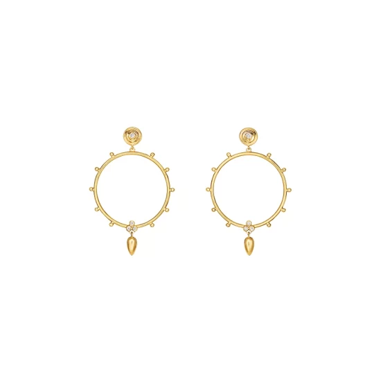 Discount โ๏ธ Temple St. Clair 18K Yellow Gold Circle Anfora Diamond Earrings ๐ 5 Discount โ๏ธ Temple St. Clair 18K Yellow Gold Circle Anfora Diamond Earrings ๐ - Image 3