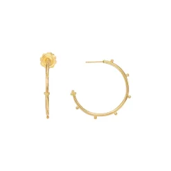 Deals ๐ฏ Temple St. Clair 18K Yellow Gold Medium Granulated Hoop Earrings โค๏ธ