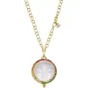Best Pirce 🧨 Temple St. Clair 18K Yellow Gold Celestial Diamond & Rainbow Gemstones Moonface Pendant Multi/gold ✨