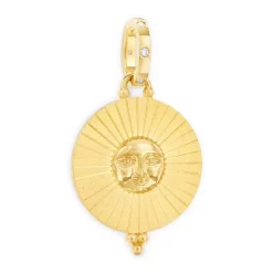 New ✨ Temple St. Clair 18K Yellow Gold Celestial Diamond Sol Pendant 🔥