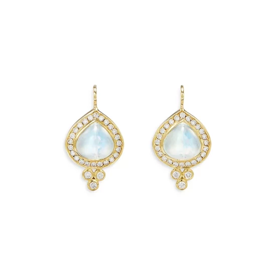 Best Pirce ๐ Temple St. Clair 18K Yellow Gold Blue Moonstone & Diamond Halo Drop Earrings White/gold ๐ 2 Best Pirce ๐ Temple St. Clair 18K Yellow Gold Blue Moonstone & Diamond Halo Drop Earrings White/gold ๐