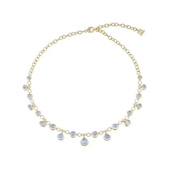 New ๐ Temple St. Clair 18K Yellow Gold Half Bib Necklace With Blue Moonstone & Diamond White/gold ๐ 4 New ๐ Temple St. Clair 18K Yellow Gold Half Bib Necklace With Blue Moonstone & Diamond White/gold ๐ - Image 2