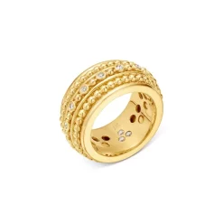 Best Sale 👏 Temple St. Clair 18K Yellow Gold Classic Diamond Sassini Band ✔️