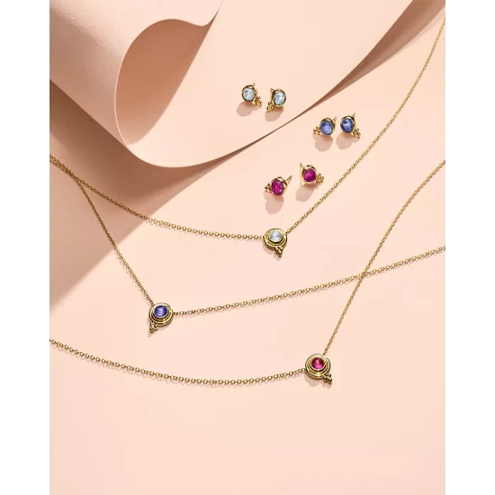 Top 10 ๐ Temple St. Clair 18K Yellow Gold Iolite Piccolo Stud Earrings - 100% Exclusive Blue/gold ๐ 4 Top 10 ๐ Temple St. Clair 18K Yellow Gold Iolite Piccolo Stud Earrings - 100% Exclusive Blue/gold ๐ - Image 2