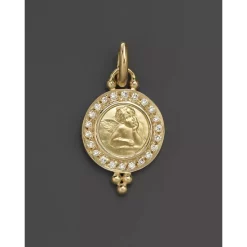 Best reviews of ⌛ Temple St. Clair 18K Gold 10mm Angel Pendant With Diamond Pavé Gold/white ✨ -Temple St. Clair Elegant Store unnamed file 91
