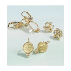 Deals ⭐ Temple St. Clair Classic Trio Earrings With Royal Blue Moonstone And Diamonds In 18K Yellow Gold Blue/gold 🧨 -Temple St. Clair Elegant Store unnamed file 96